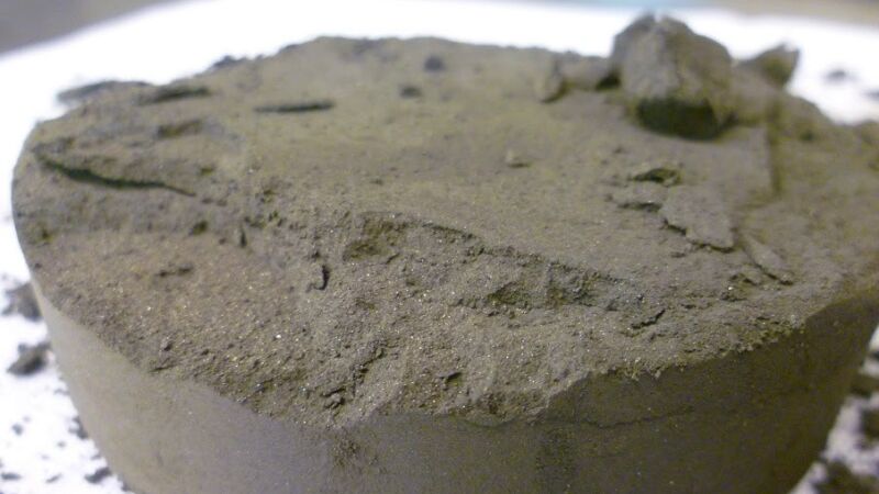 Dried filter press cake